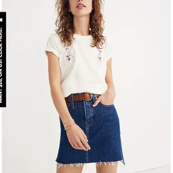 Madewell Dresses & Skirts - Stretch Denim Straight Mini Skirt: Step-Hem Edition